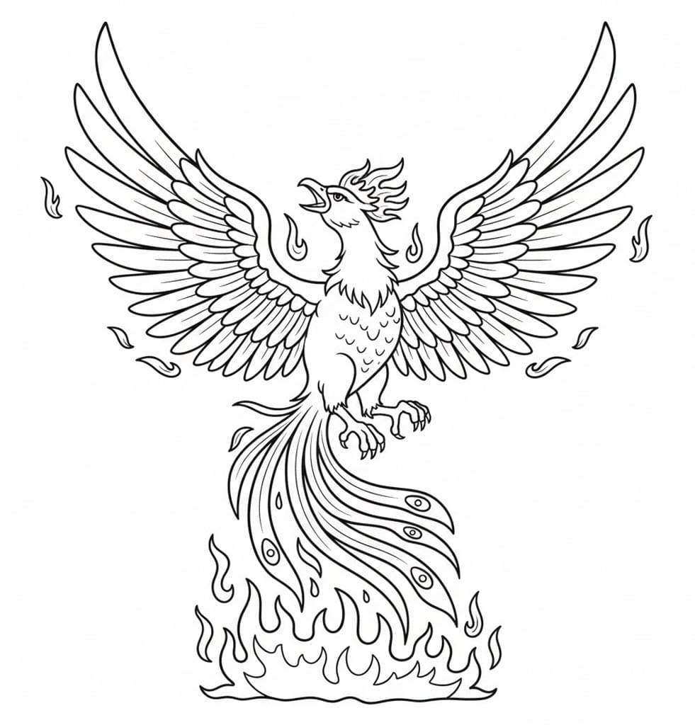 ระบายสี ฟีนิกซ์เกิดใหม่