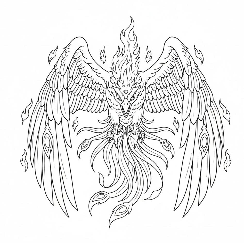 ระบายสี ฟีนิกซ์คู่