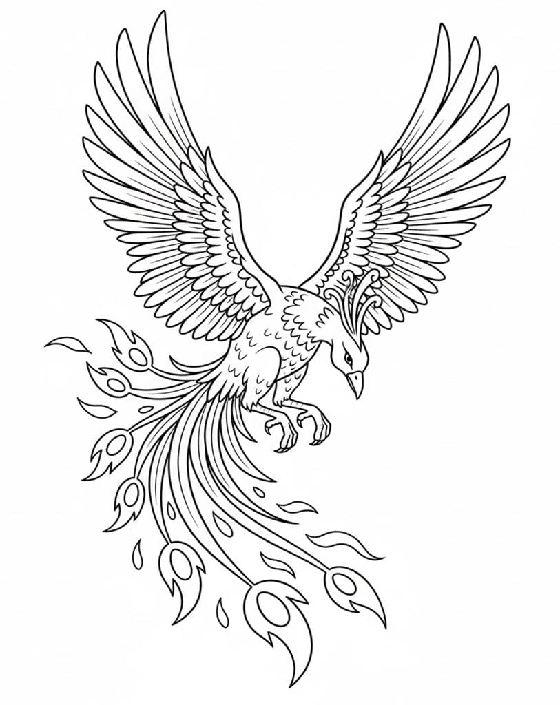 ระบายสี ฟีนิกซ์สง่างาม