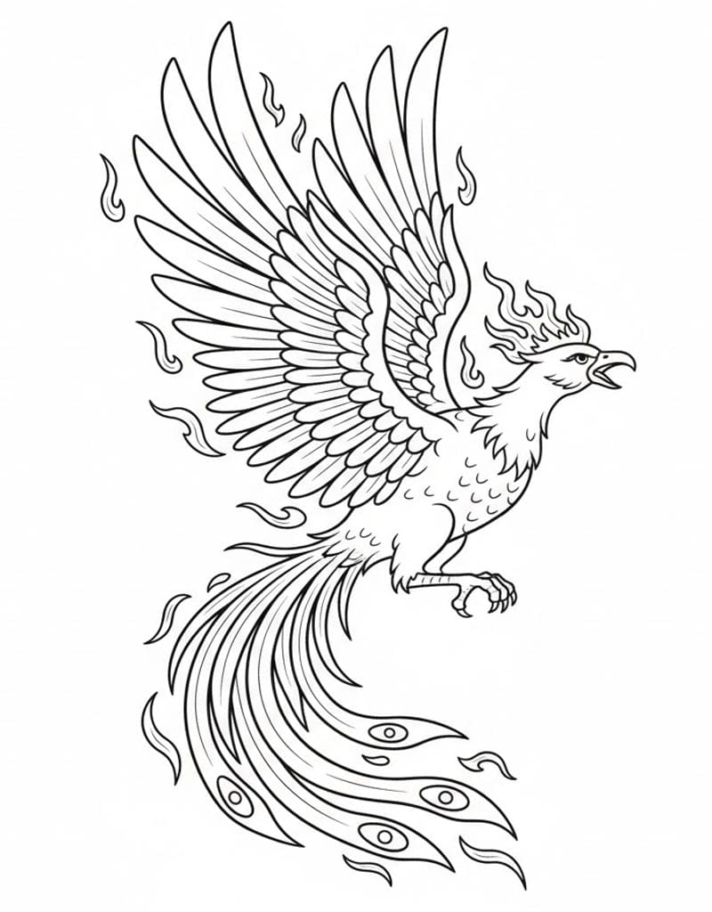 ระบายสี ฟีนิกซ์อ่อนเยาว์