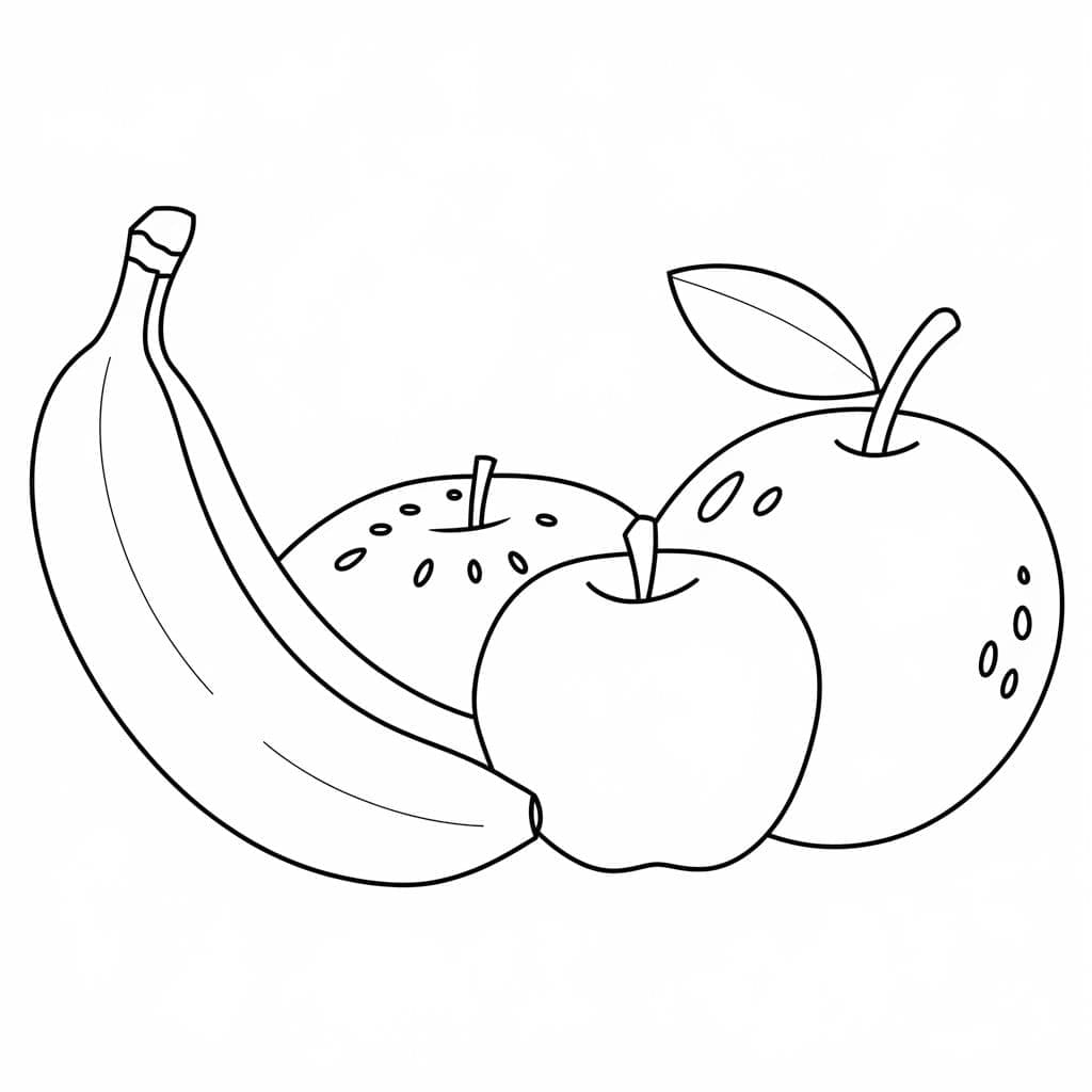 ระบายสี การวาดภาพผลไม้ปกติ