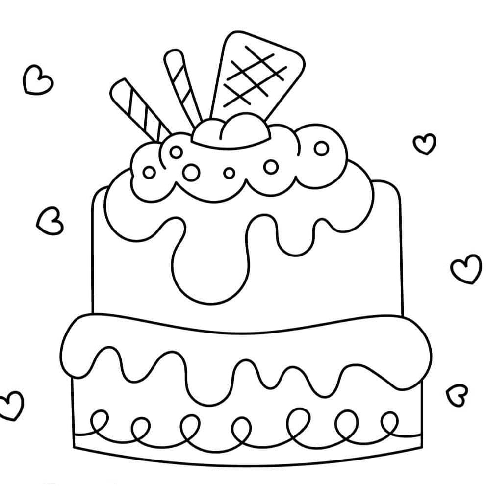 ระบายสี เค้กแบบพิมพ์ได้