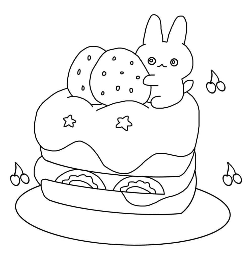 ระบายสี เค้กกระต่าย