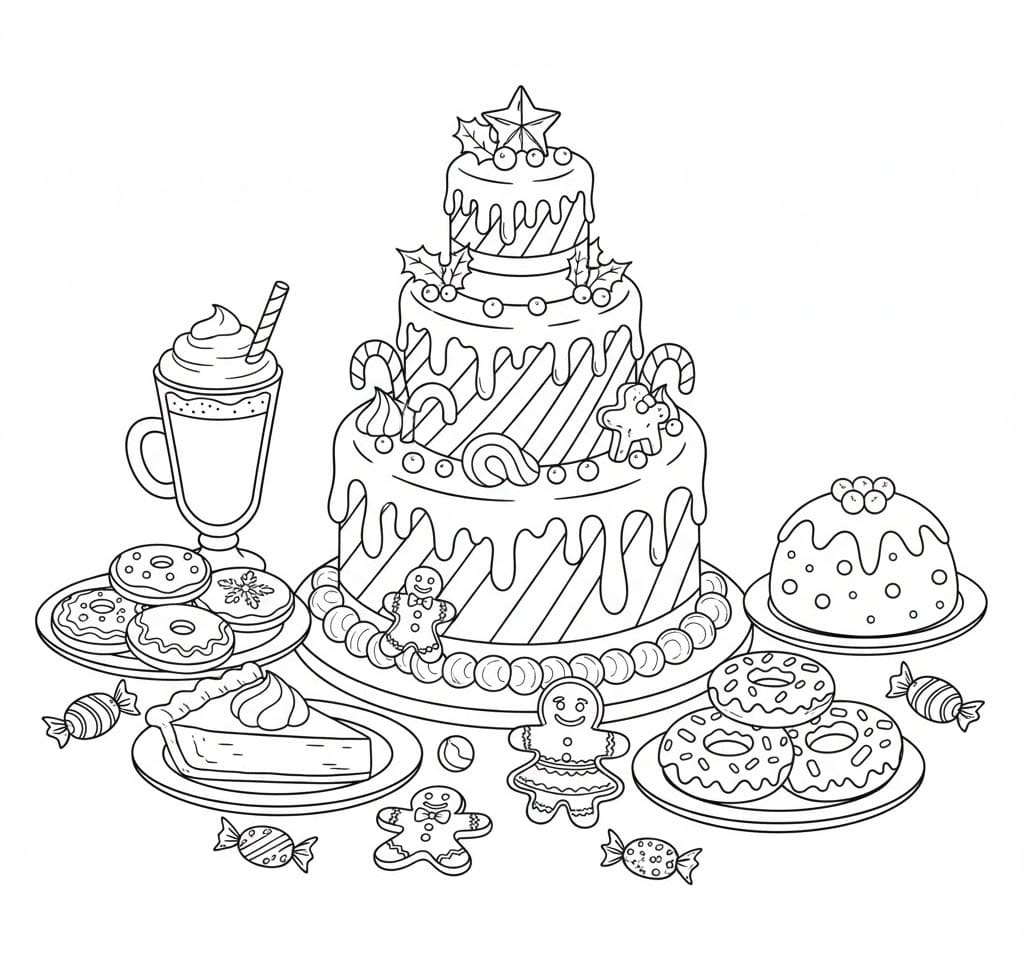 ระบายสี เค้กแต่งดาวสวย