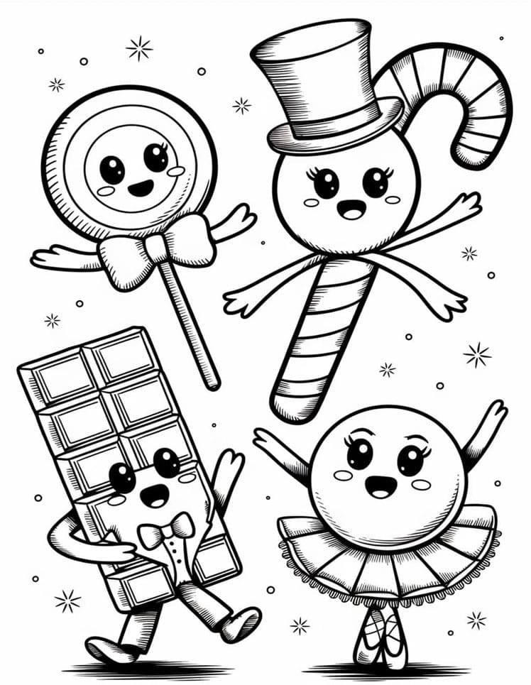 ระบายสี ลูกอมหลากหลายชนิดสำหรับเด็ก