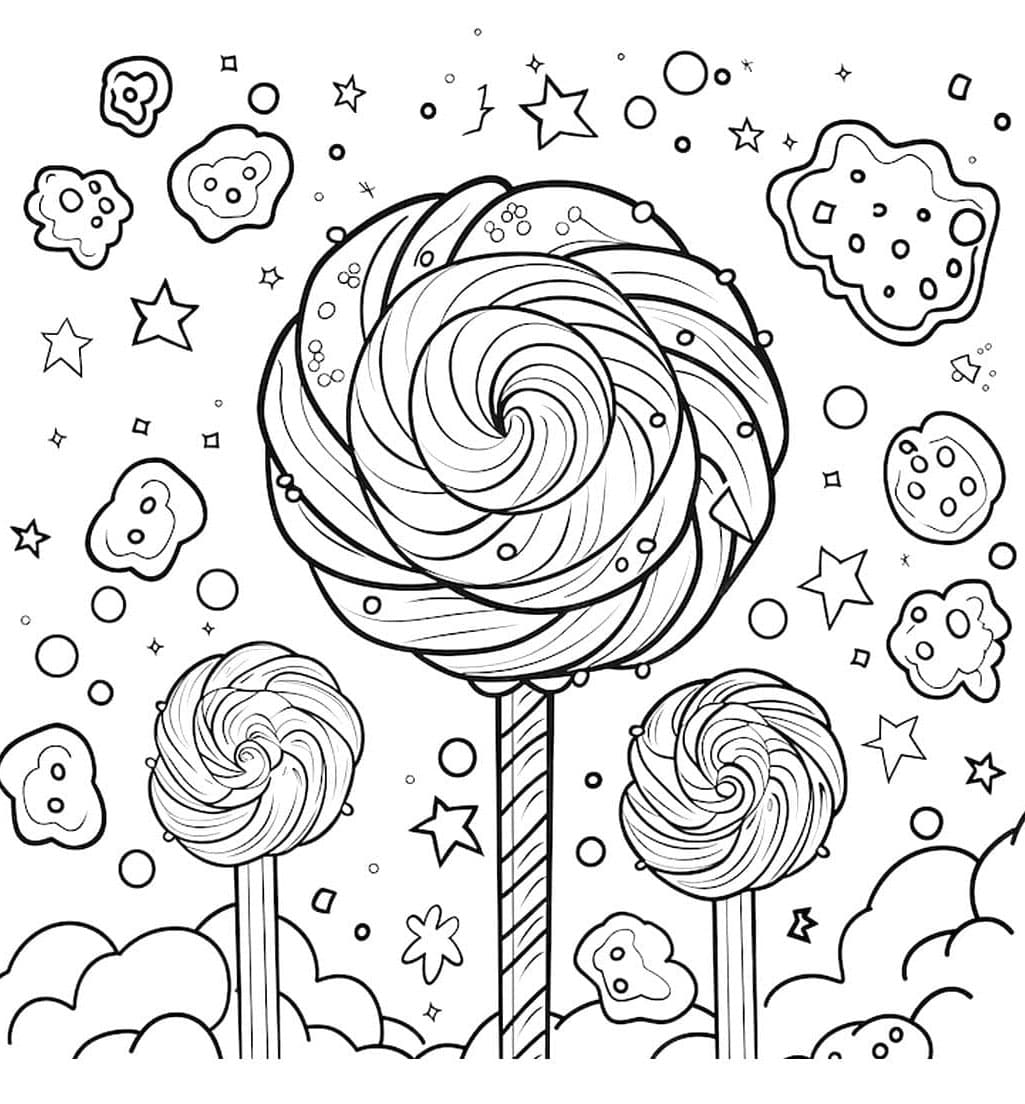 ระบายสี ลูกอมอมยิ้ม