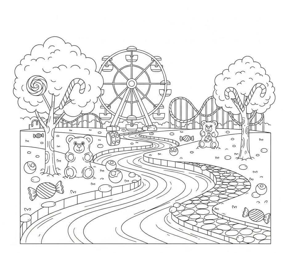 ระบายสี เมืองขนมมหัศจรรย์