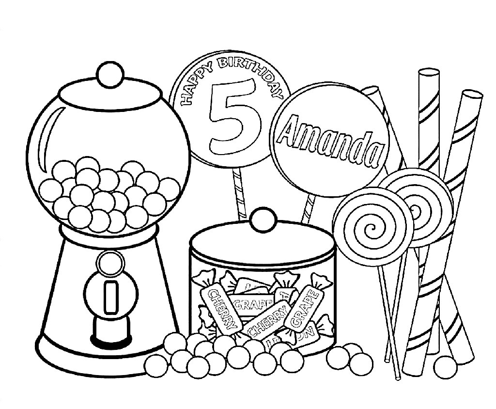 ระบายสี งานเลี้ยงวันเกิดขนมหวาน