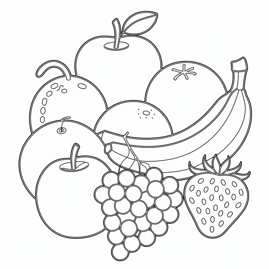 ระบายสี ภาพผลไม้ฟรี
