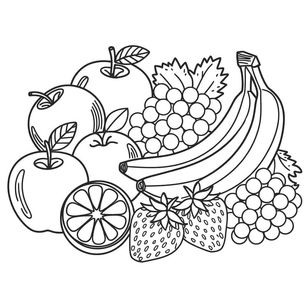 ระบายสี ผลไม้สวยงาม