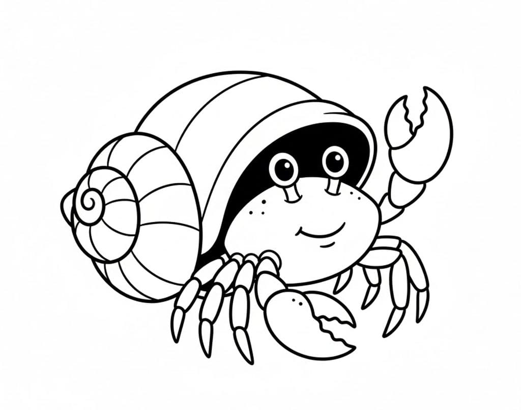 ระบายสี ปูเปลือกหอย