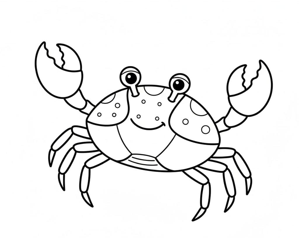 ระบายสี ปูยิ้มร่า