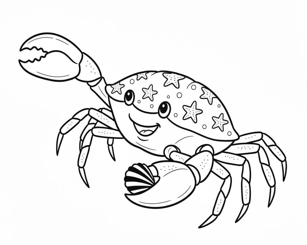 ระบายสี ปูดาวทะเล