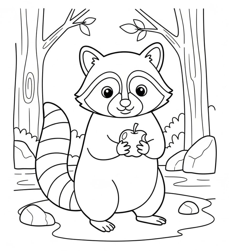 ระบายสี แรคคูนชวนระบายสี