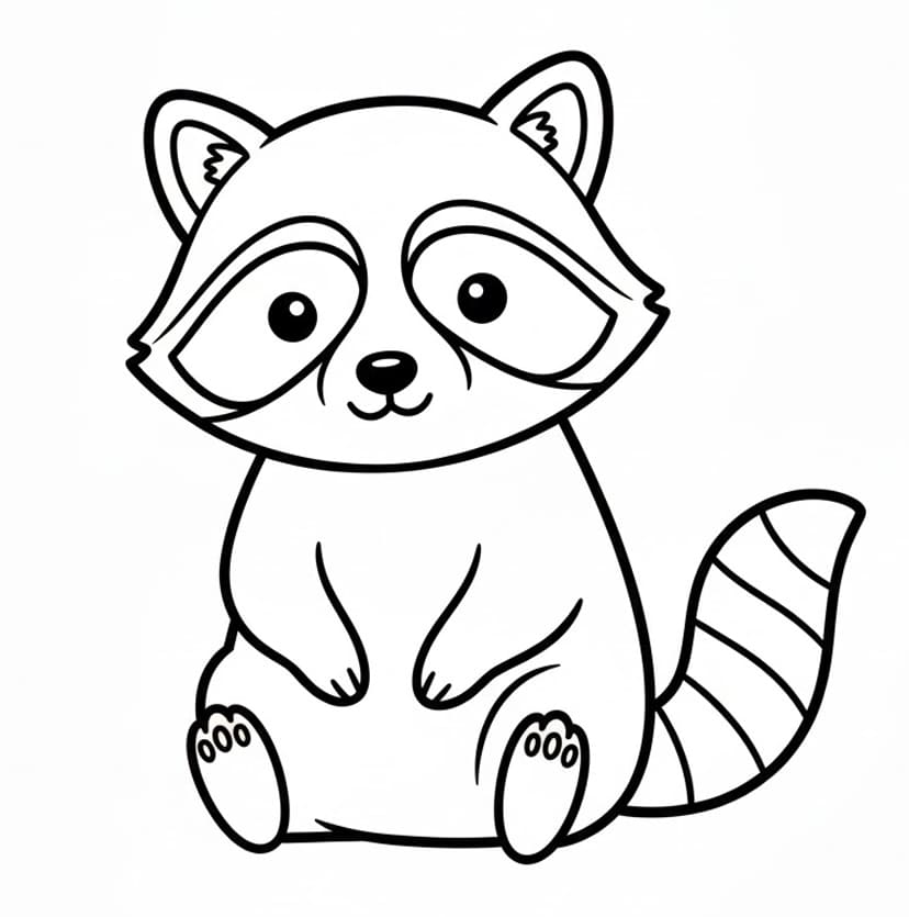 ระบายสี แรคคูน