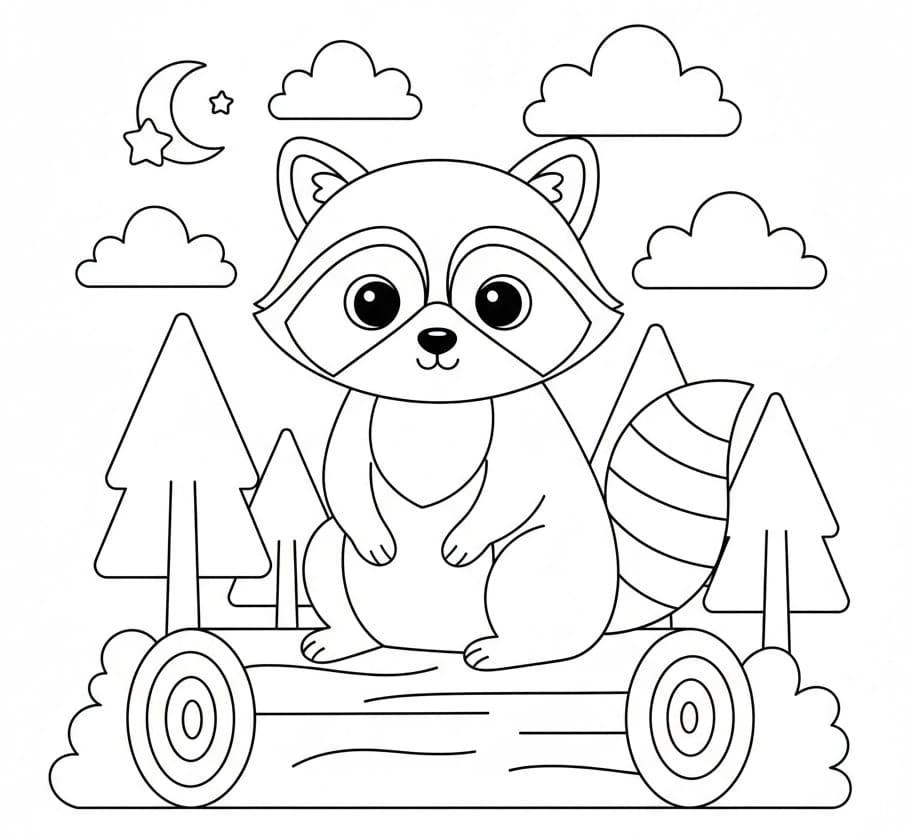 ระบายสี แรคคูนผจญภัย