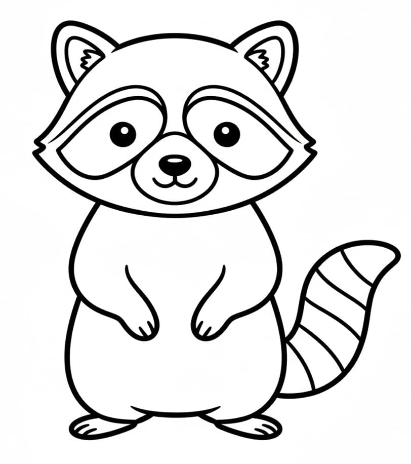 ระบายสี แรคคูนตัวน้อย