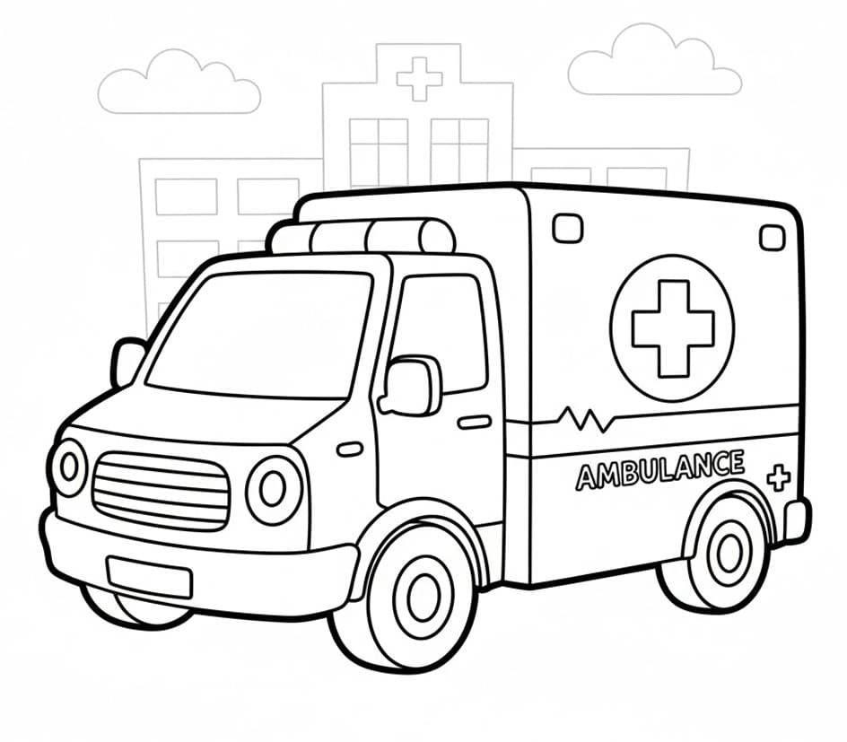 ระบายสี รถพยาบาลคลาสสิก