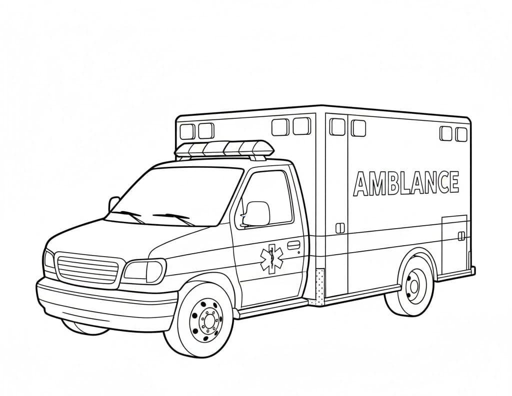ระบายสี รถพยาบาลกู้ภัย