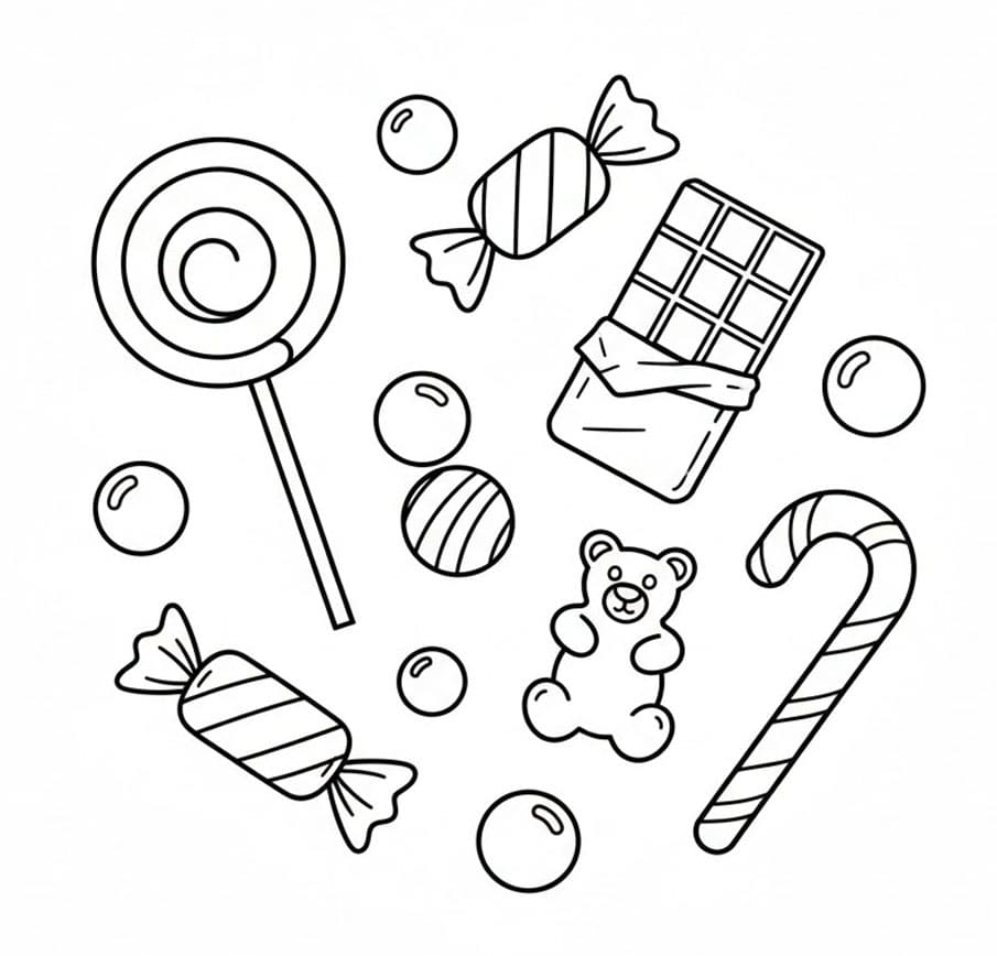 ระบายสี รวมมิตรของหวาน