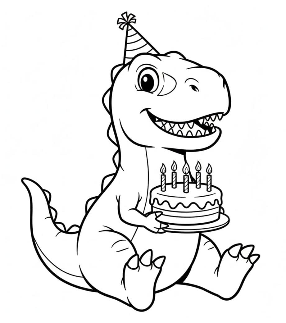 ระบายสี ทีเร็กซ์ฉลองวันเกิด