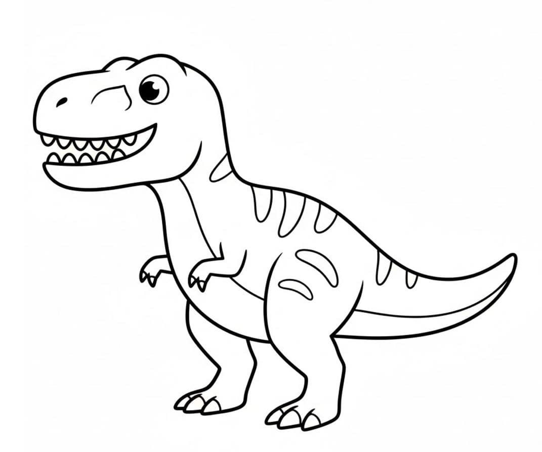 ระบายสี ทีเร็กซ์เดินเล่น