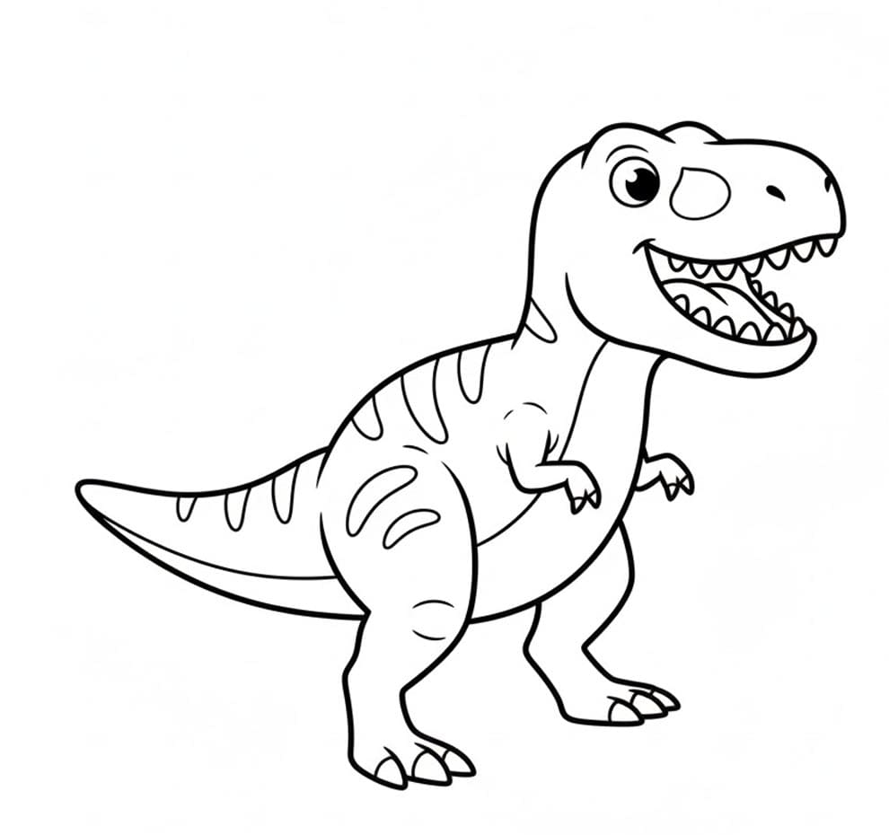 ระบายสี ทีเร็กซ์ดุแต่น่ารัก