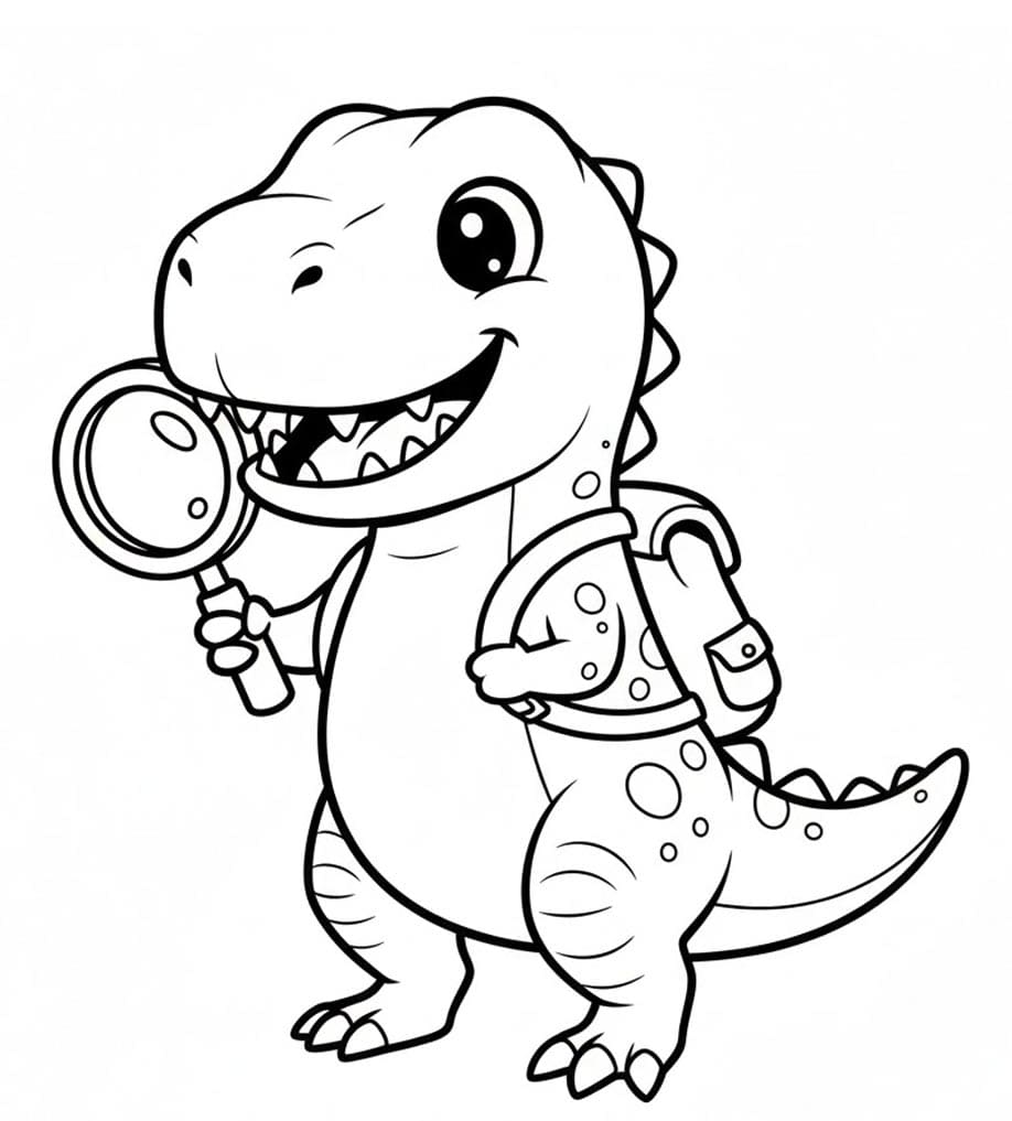 ระบายสี ทีเร็กซ์นักสำรวจ