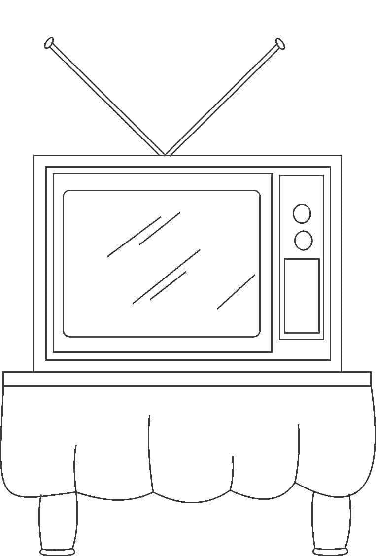 ระบายสี ทีวีบนโต๊ะ