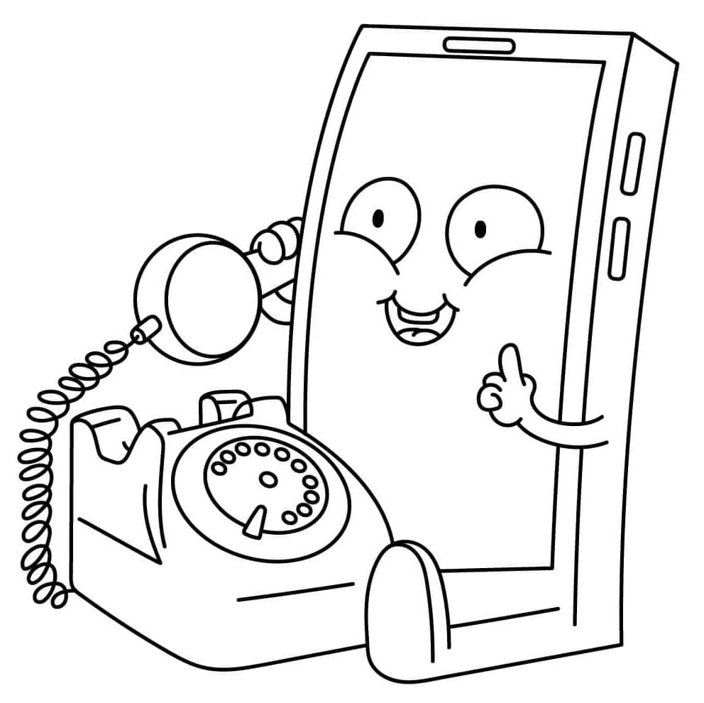 ระบายสี โทรศัพท์น่ารักสำหรับเล่นสนุก