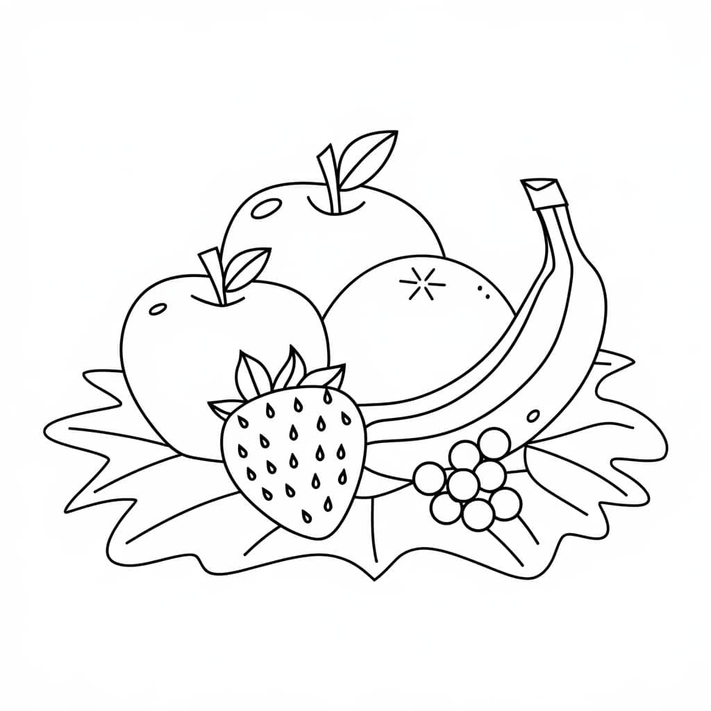 ระบายสี ผลไม้
