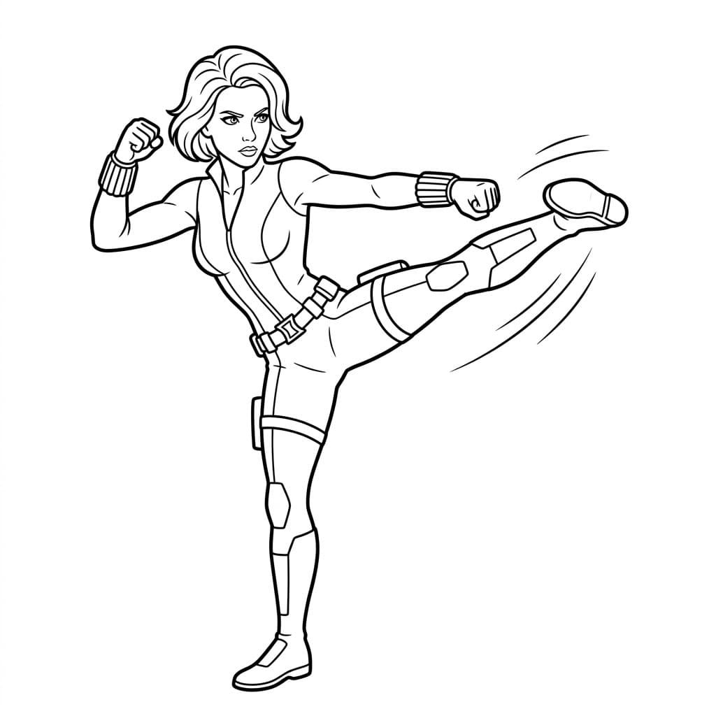 ระบายสี แบล็ควิโดว์โจมตี