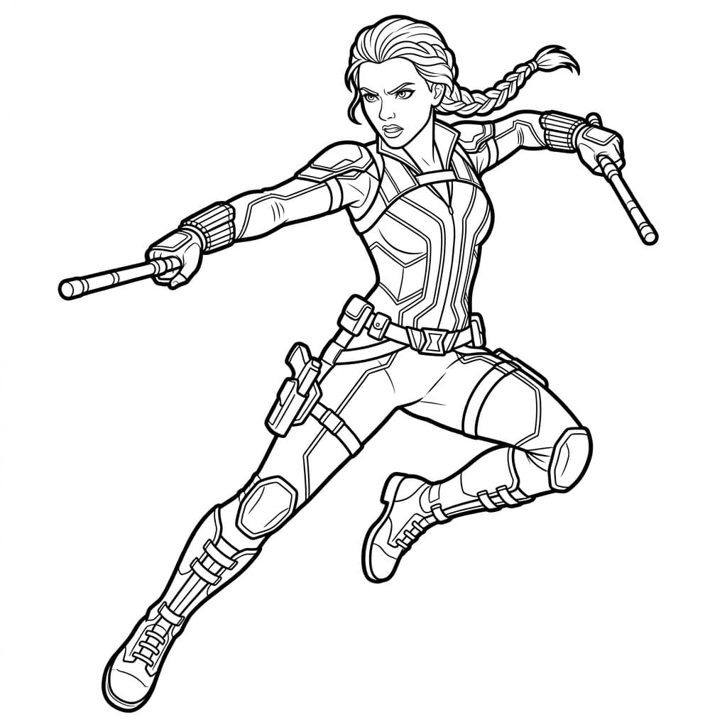 ระบายสี แบล็ควิโดว์จู่โจม