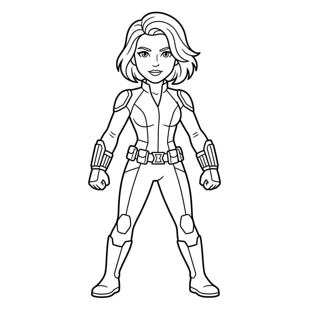 ระบายสี แบล็ควิโดว์ตัวเล็กแกร่ง