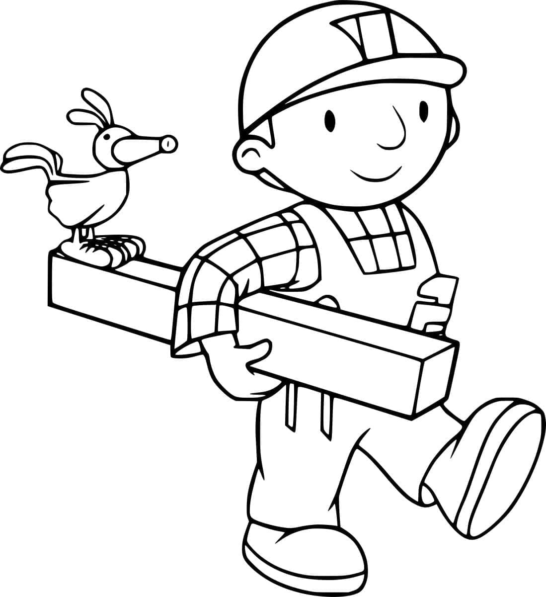 ระบายสี บ็อบเดินไปกับนก