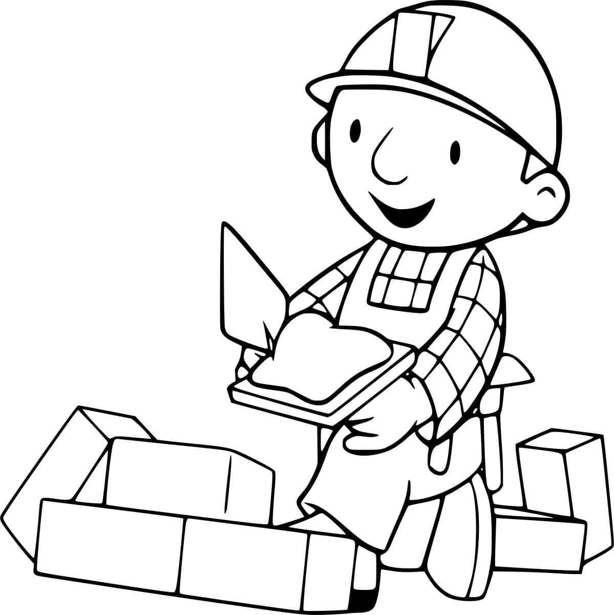 ระบายสี บ็อบกำลังสร้างกำแพง