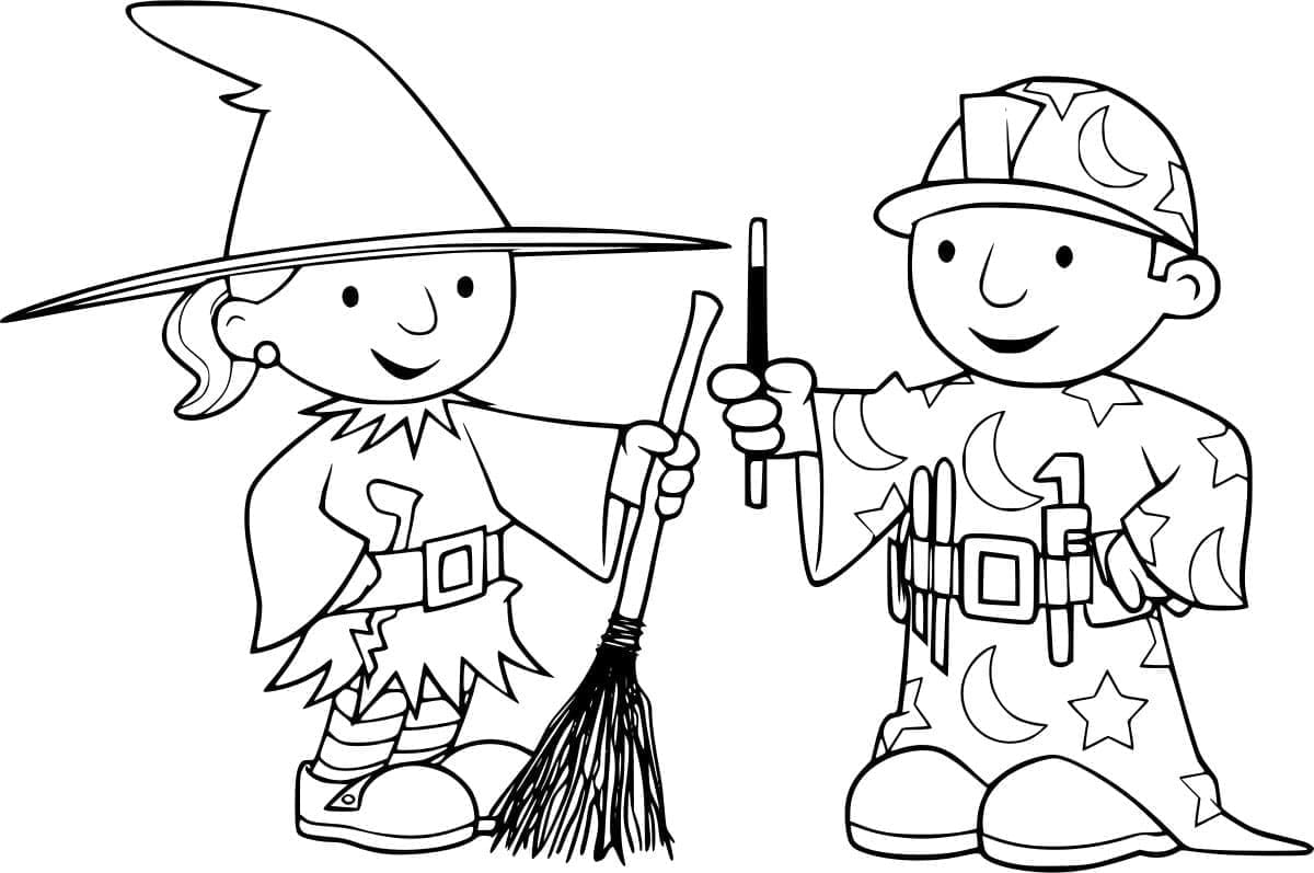 ระบายสี บ็อบและเวนดี้ในวันฮาโลวีน