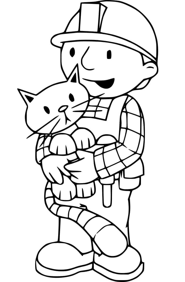 ระบายสี บ็อบถือปลาซาร์ดีน