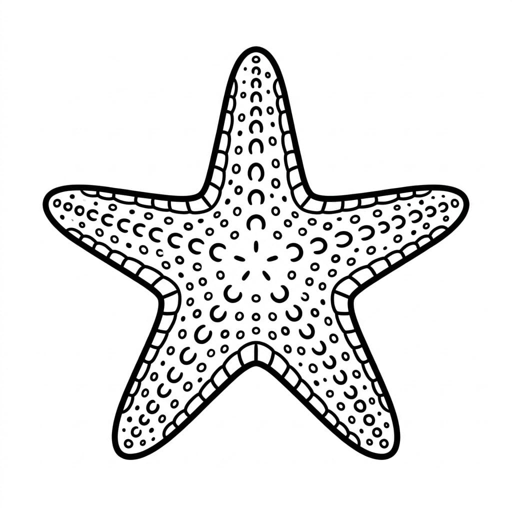 ระบายสี ดาวทะเลจุดหนา