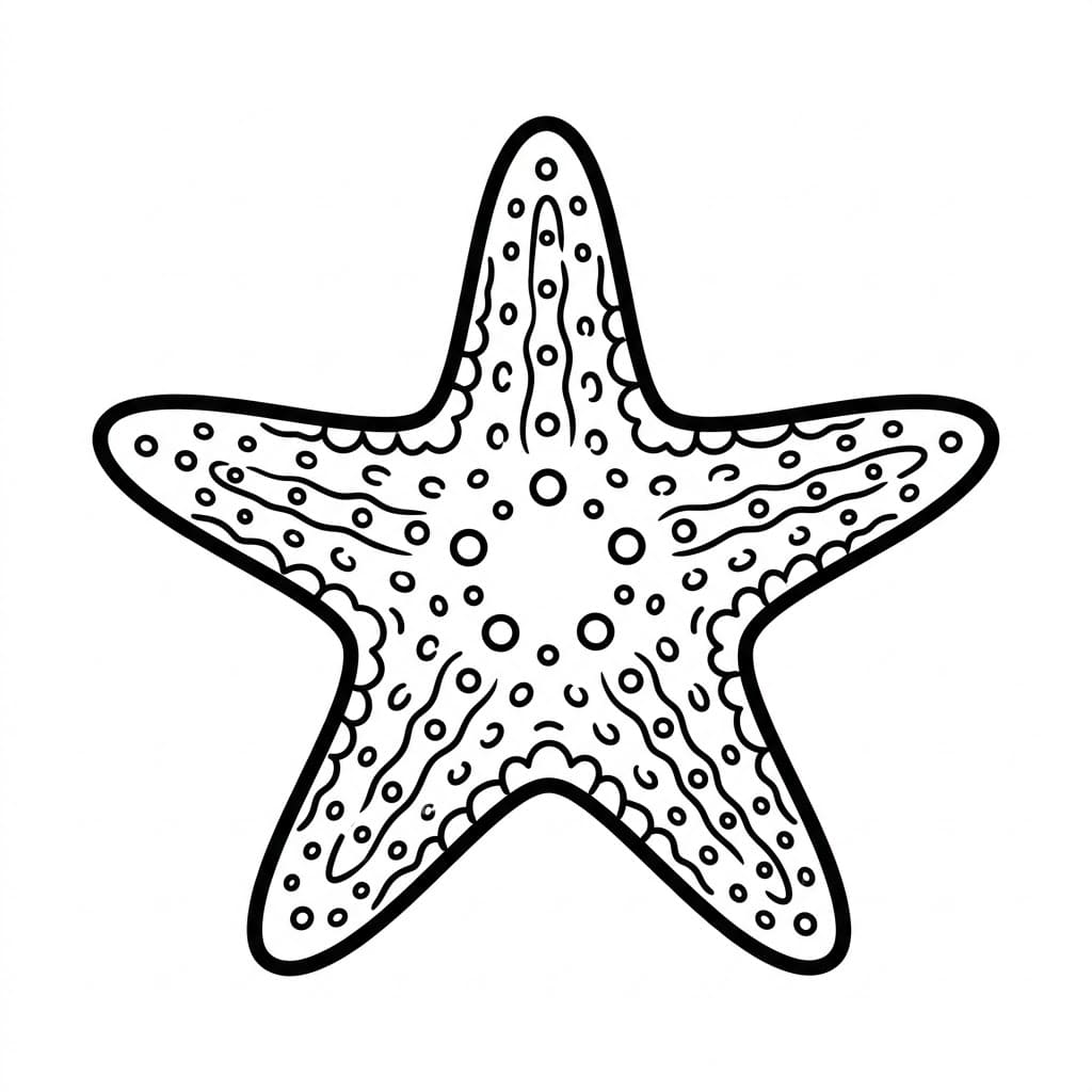 ระบายสี ดาวทะเลจุดเล็ก