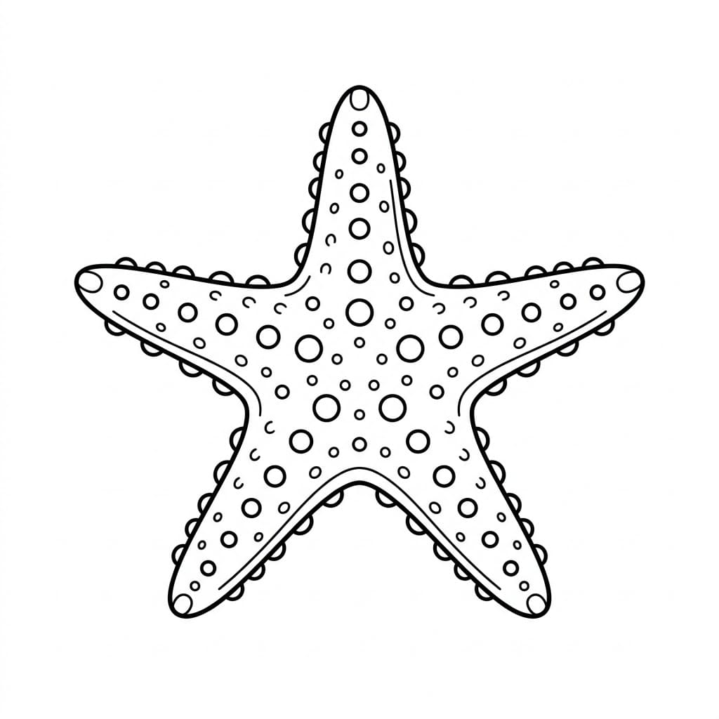 ระบายสี ดาวทะเลลายกลม
