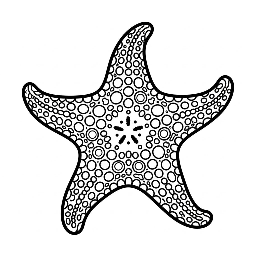 ระบายสี ดาวทะเลลายวง