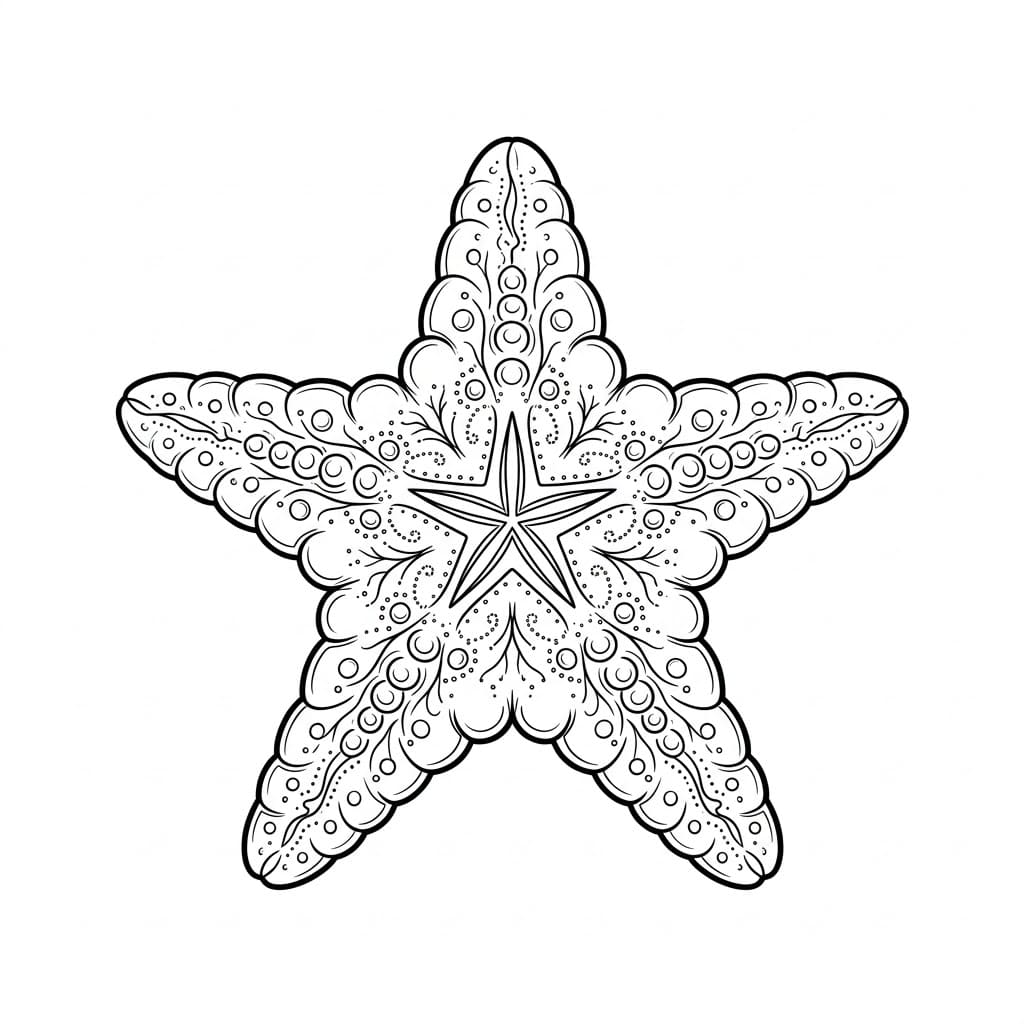 ระบายสี ดาวทะเลเปลือกหอย
