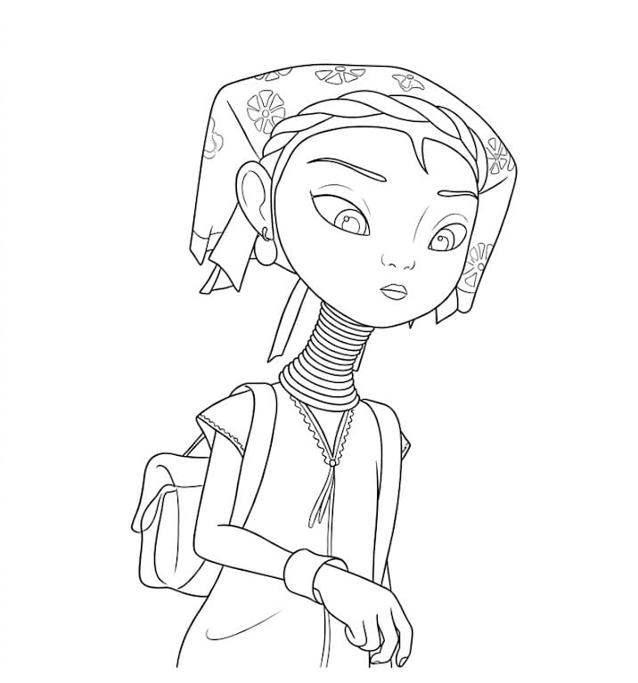 ระบายสี เด็กหญิงนักเดินทาง