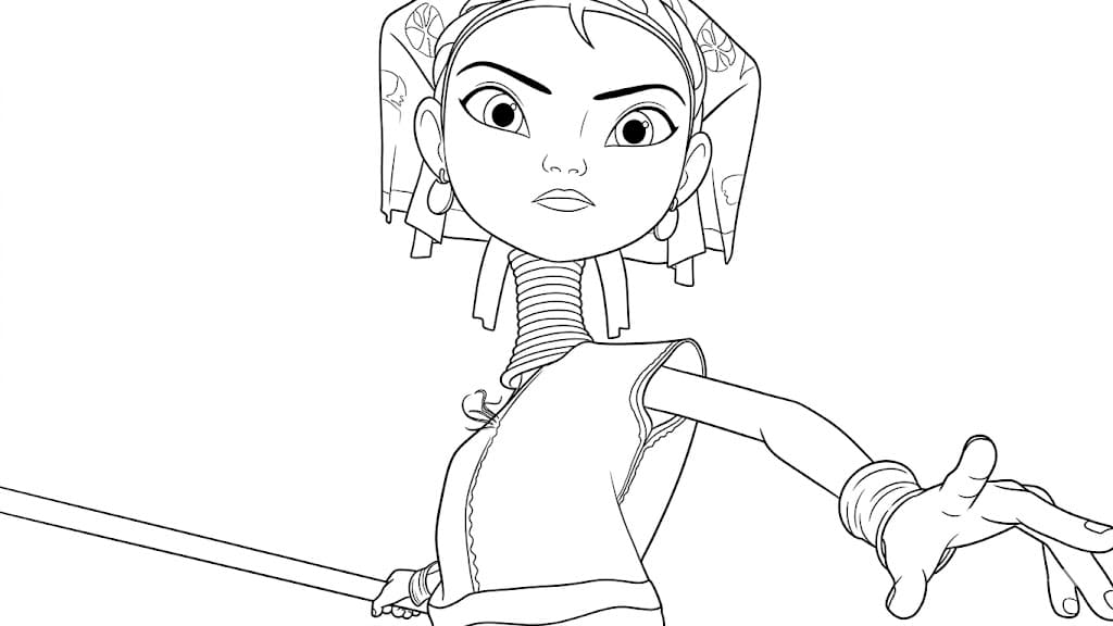 ระบายสี เด็กหญิงนักสำรวจ