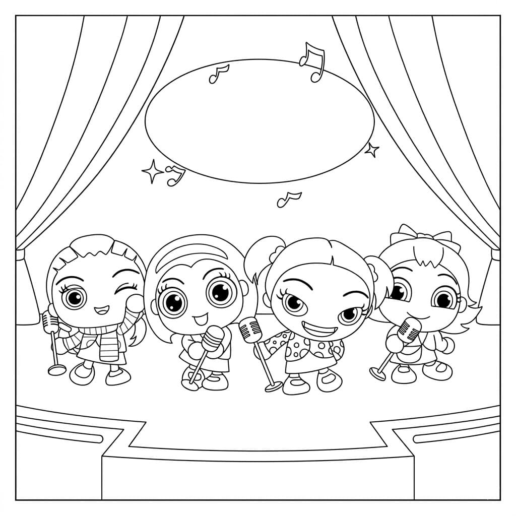 ระบายสี โฟร์แองจี้ส์บนเวที