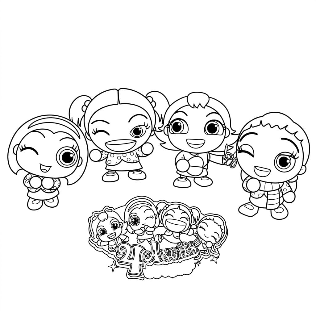 ระบายสี โฟร์แองจี้ส์พักผ่อน