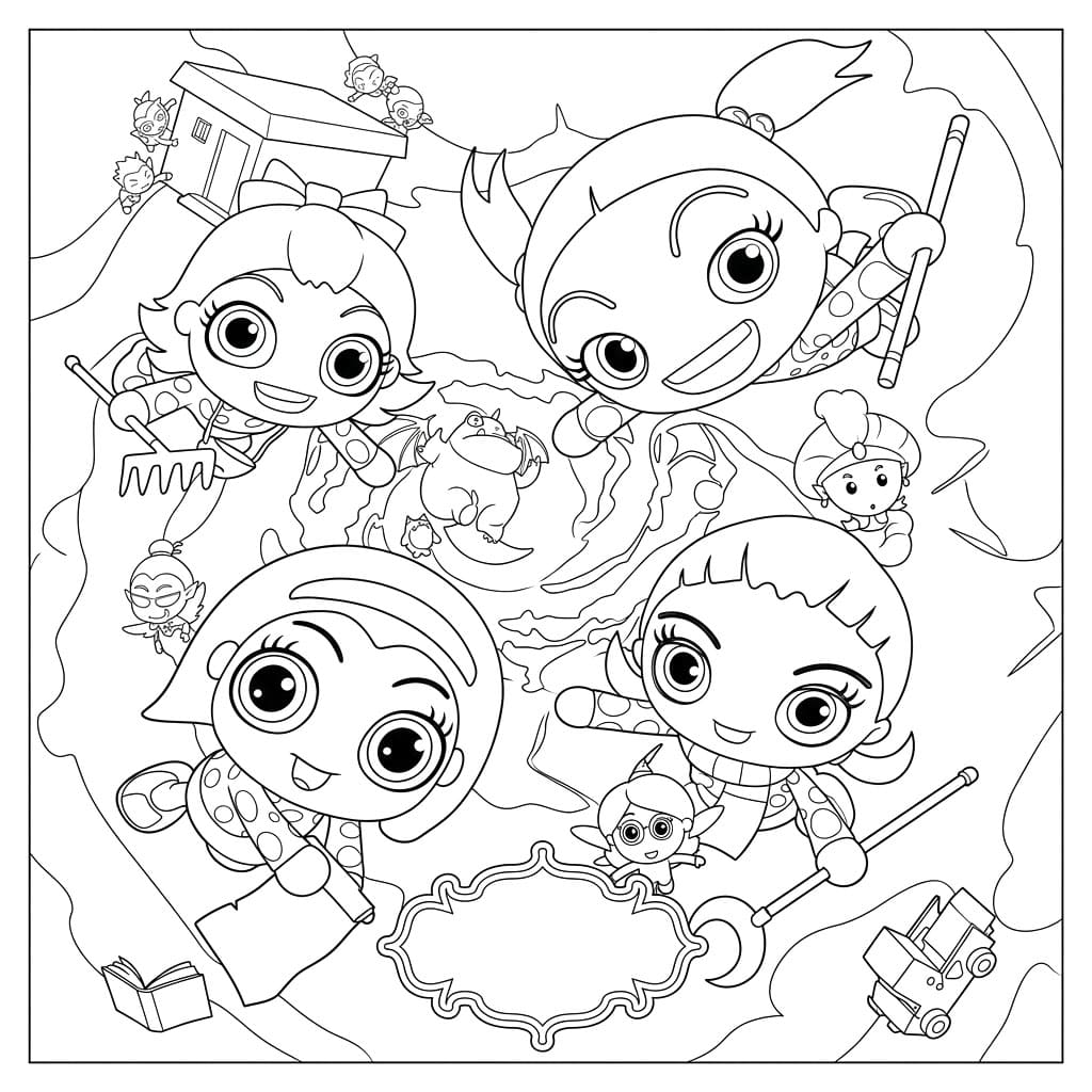 ระบายสี โฟร์แองจี้ส์ผจญภัย