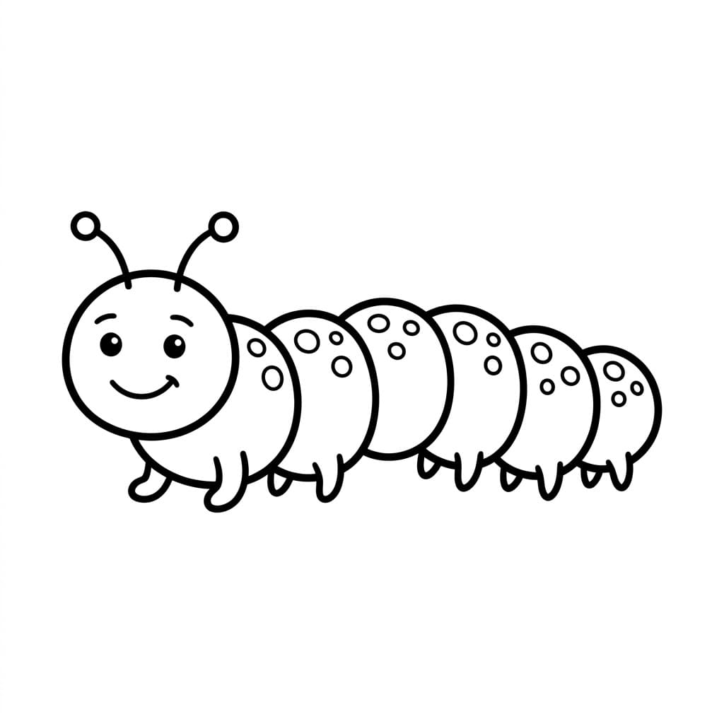 ระบายสี หนอนผีเสื้อ