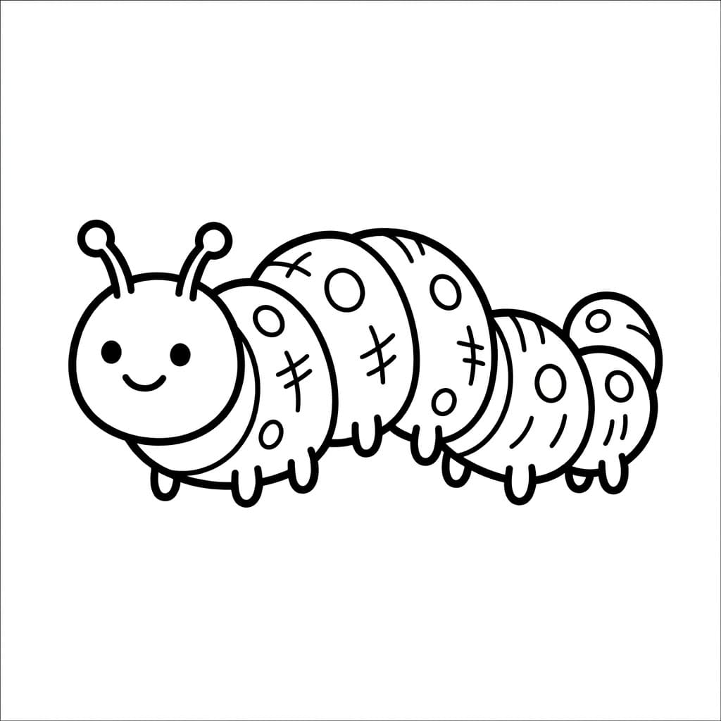 ระบายสี หนอนผีเสื้อลายเท่